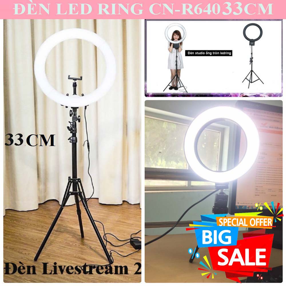 [HCM]Đèn livestream Đèn Led Livestream Siêu Sáng ĐÈN LED RING CN-R640 33CM Full phụ kiện Live Stream Bán Hàng F.acebook  Quay Phim Chụp Ẩnh Studio Đèn Có 3 Chế Độ Màu: Trắng Vàng Và Trung Tính Tiện Lợi Bảo Hành 1 đổi 1 uy tín.