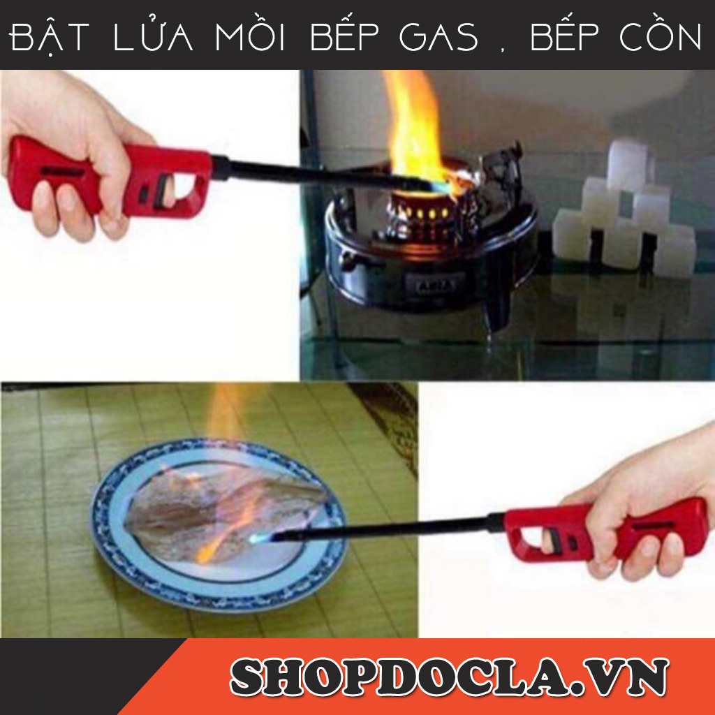 bật lửa mồi bếp cồn,bếp gas có thể sạc lại tiện lợi ,khóa an toàn thiết kế gọn mang theo du lịch, dã ngoại