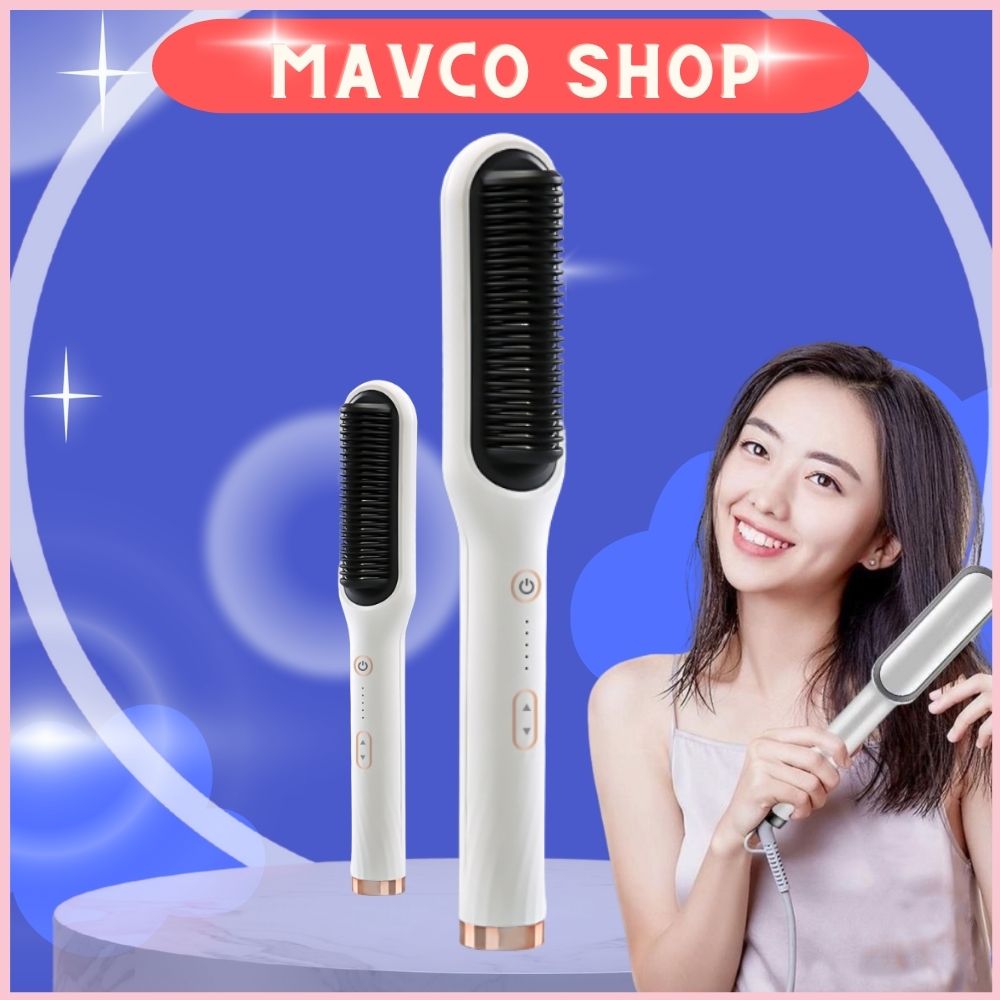 Lược điện chải tóc, có thể chải thẳng tóc, hoặc làm Máy Uốn Tóc, Duỗi Tóc
