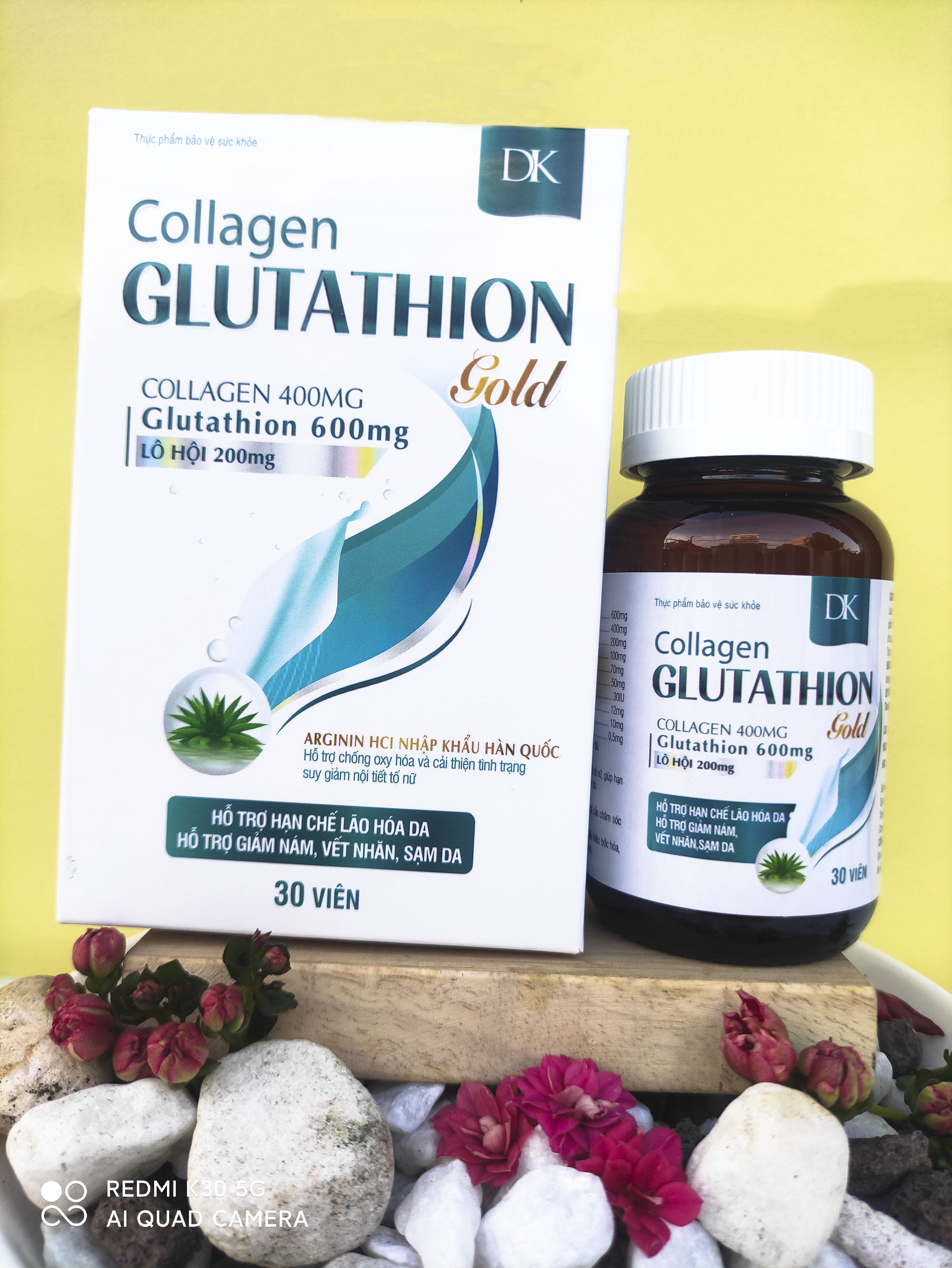 COLLAGEN GLUTATHION GOLD dưỡng da trắng hồng tự nhiên - Hộp 30 Viên