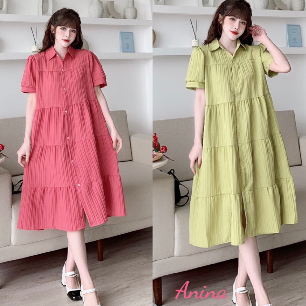 Váy bầu công sở chất đẹp mùa hè thiết kế thời trang mặc được sau sinh V369