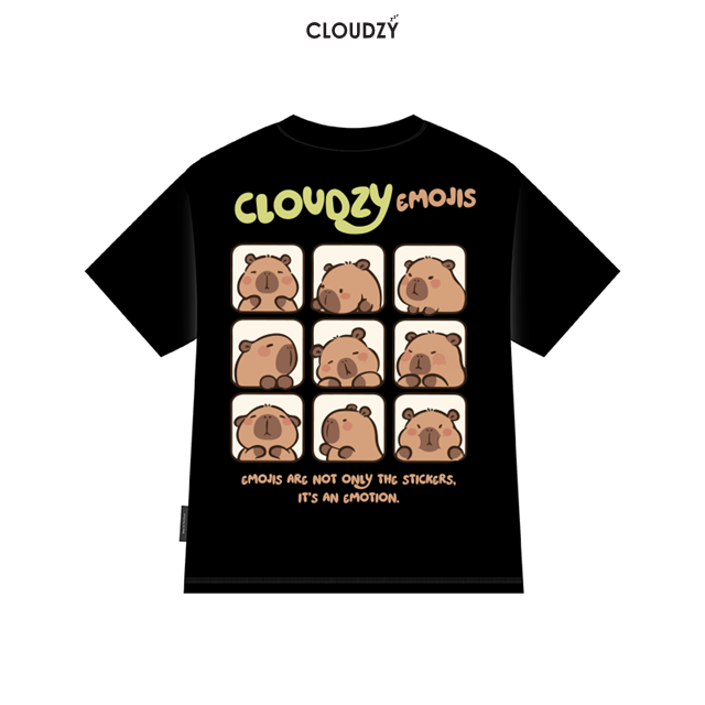 Áo thun baby tee phông trơn cộc tay nữ Cloudzy cổ tròn body vải cotton co giãn BBT EMOJI