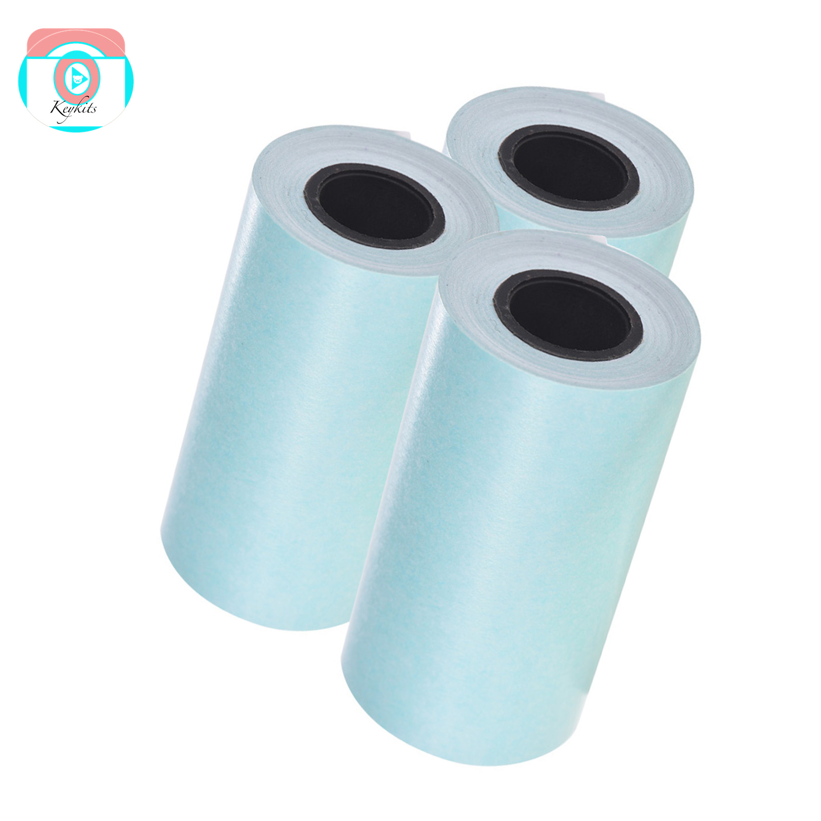 Keykits Giấy dán có thể in cuộn tự dính 57 * 30mm PeriPage A6 Máy in nhiệt bỏ túi Paperang P1/P2 Máy in ảnh mini, 3 cuộn