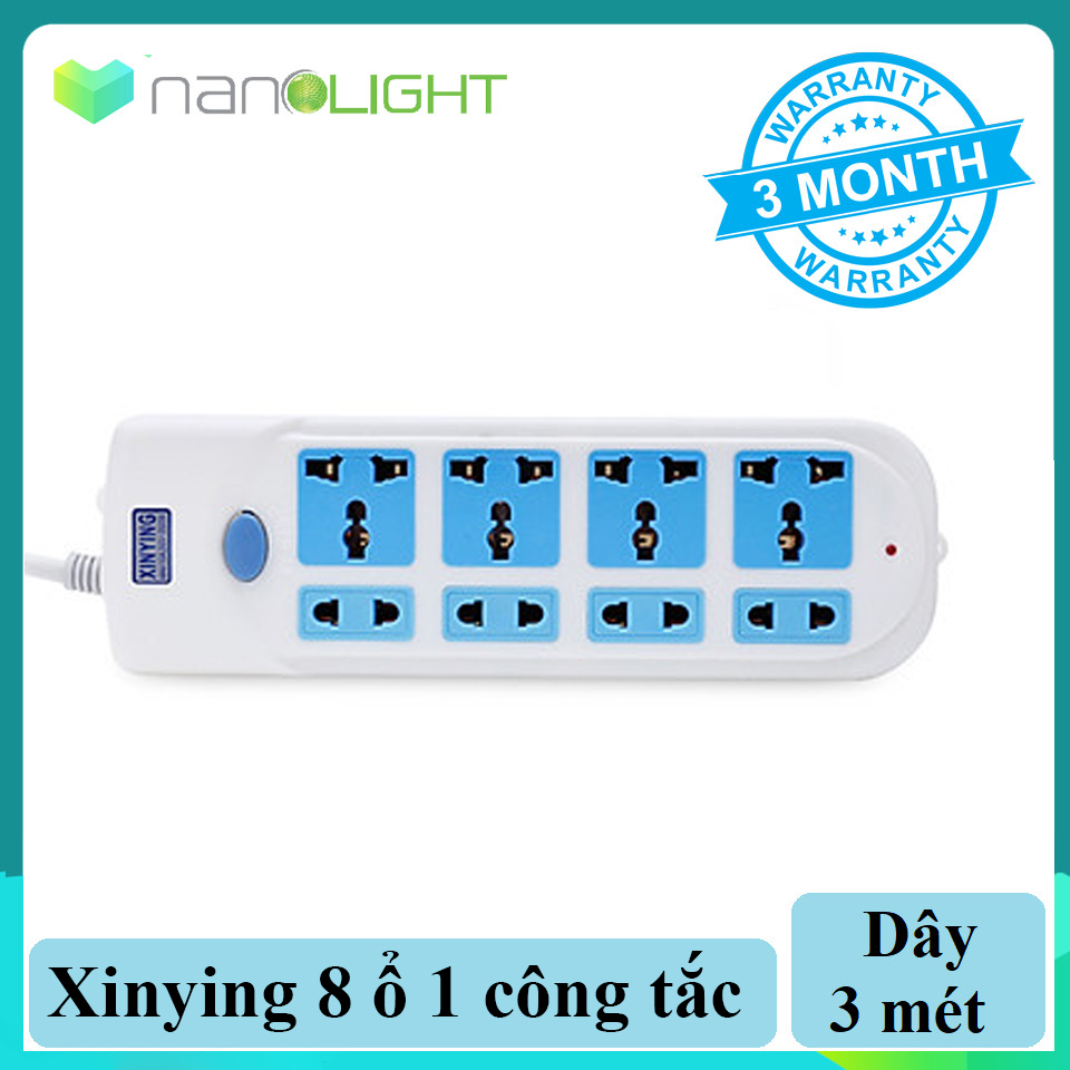 Ổ cắm điện 8 ổ cắm 1 công tắc xinying xy-610