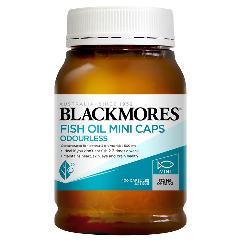 Dầu Cá Không Mùi Blackmores Odourless Fish Oil 1000 Mini Capsules, 400 viên - Chemistware
