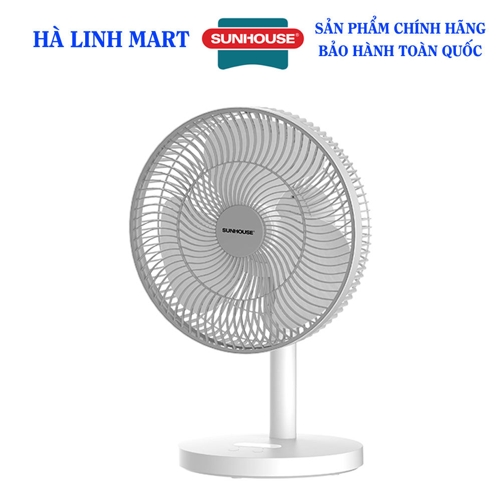 Quạt tích điện Sunhouse SHD7115, Quạt sạc điện cỡ lớn, Công suất 12W, 3 tốc độ gió, đáp ứng mọi nhu cầu, Quay đảo chiều, gió tản đều, Động cơ bền, làm mát hiệu quả 2-8 giờ, Bảo hành 12 tháng