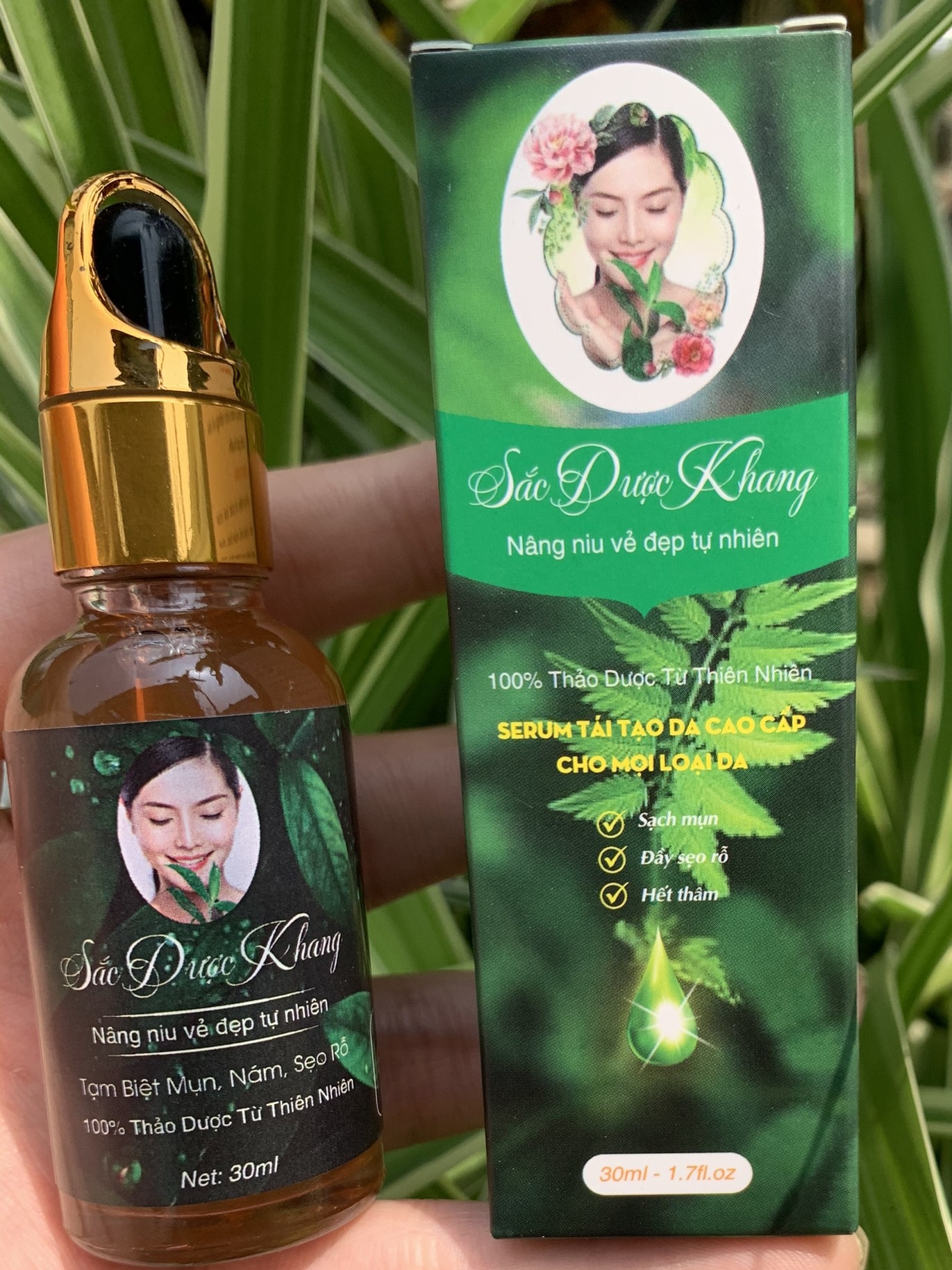 Serum mụn xóa tan vết thâm sẹo rỗ Sắc Dược Khang chai 30ml