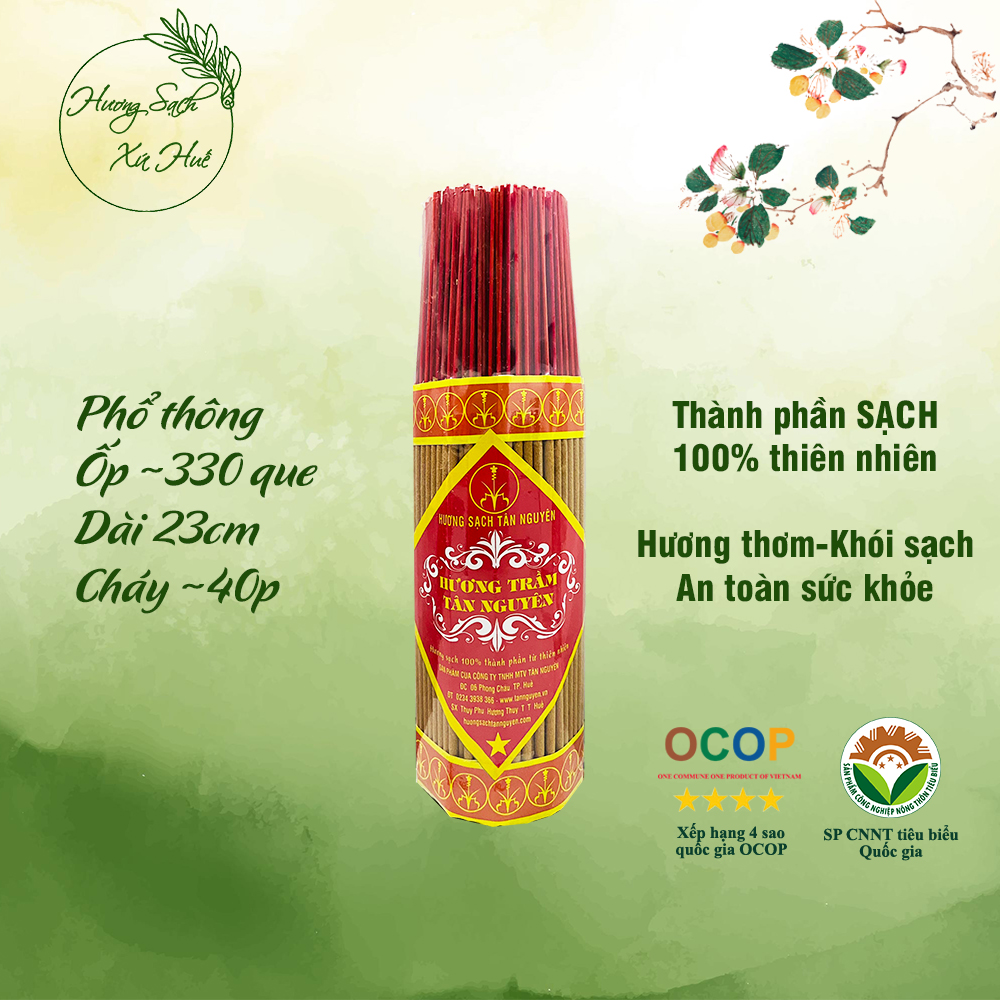 Hương trầm Tân Nguyên, nhang hương trầm, trầm hương thơm tự nhiên không hóa chất loại ốp tròn 23cm T23T