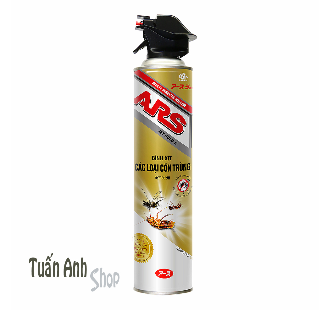 Bình xịt côn trùng xịt muỗi ARS Jet Gold không mùi 600ml