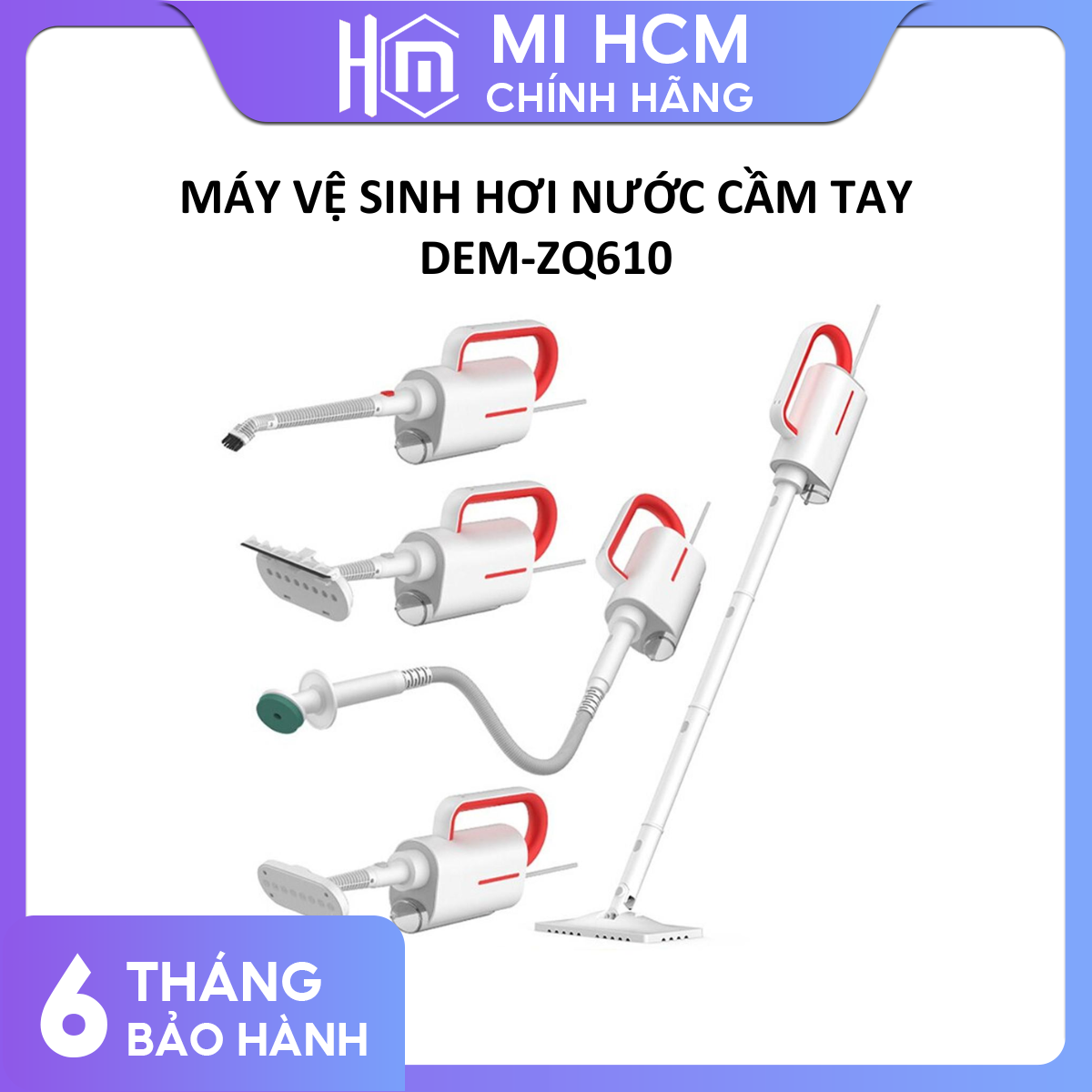 Deerma máy vệ sinh hơi nước cầm tay đa chức năng deerma dem-zq610
