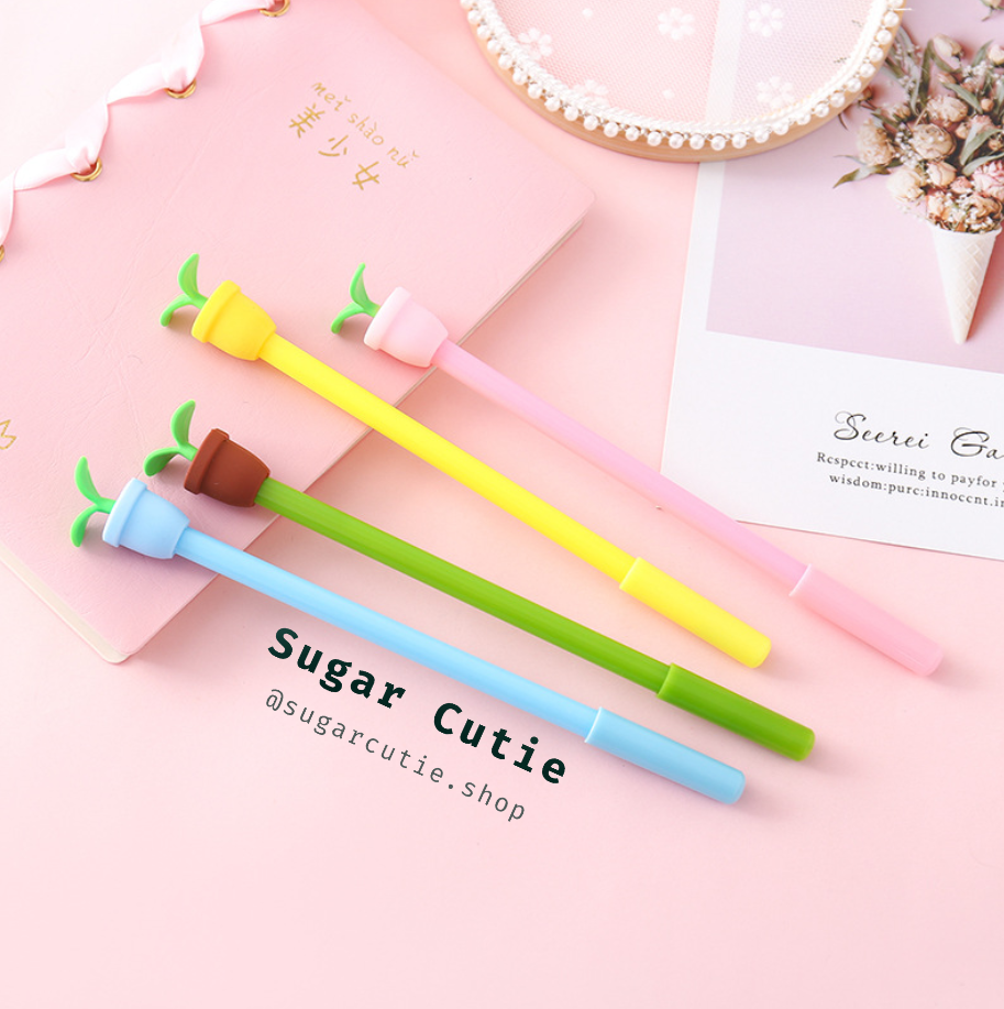 Bút viết hình chậu cây