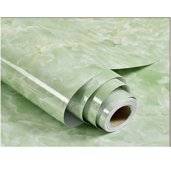 Giấy dán bếp decal giả vân đá 3D màu xanh ngọc bích chịu nhiệt chống nước chống dầu mỡ dễ dàng lau chùi, decal dán tường vân đá, giấy dán tường đá hoa cương