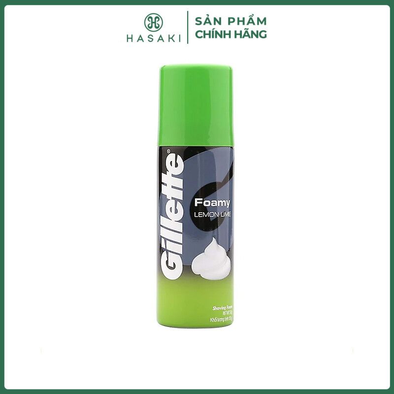  Bọt Cạo Râu Gillette Hương Chanh Foamy Lemon Lime Shaving Foam 