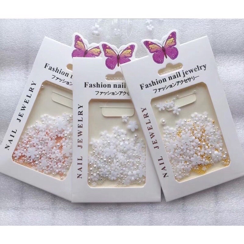Charm nail nơ trang trí móng - Charm nơ nail đính móng tay sang chảnh