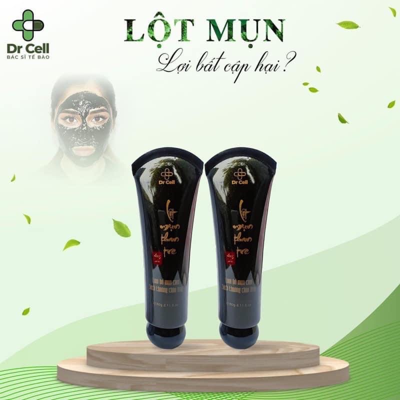 Combo siêu hấp dẫn - 2 tuýp gel lột mụn than tre dr cell sạch mụn cám, mụn đầu đen