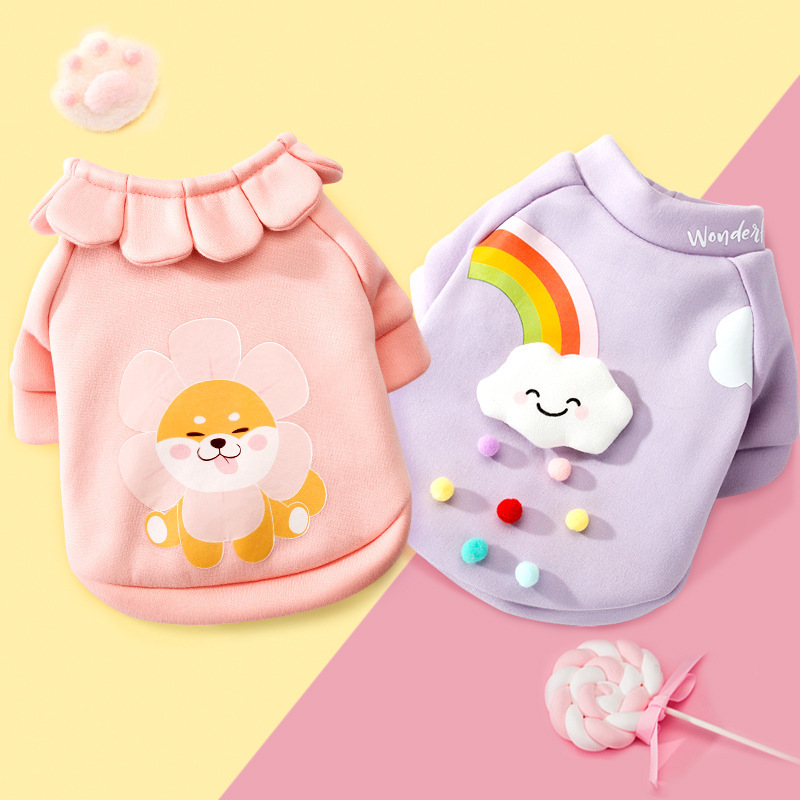 Quần áo thu đông chó mèo - áo nỉ cao cấp siêu dễ thương cho chó mèo