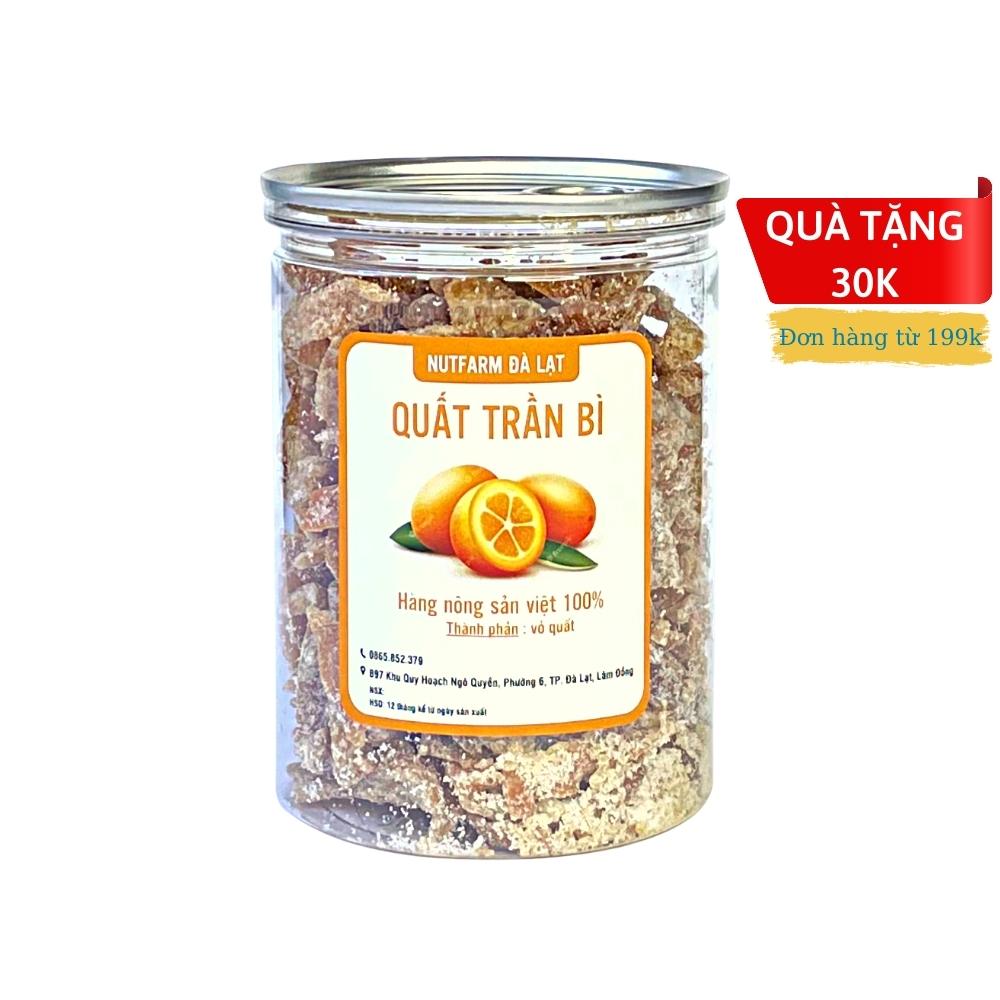 Mứt trần bì xí muội NutiFarm 400gr, vỏ quýt sấy khô nguyên chất đặc sản đà lạt