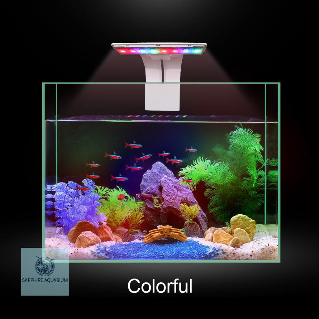 Đèn bể cá kẹp thành bể rgb m-180