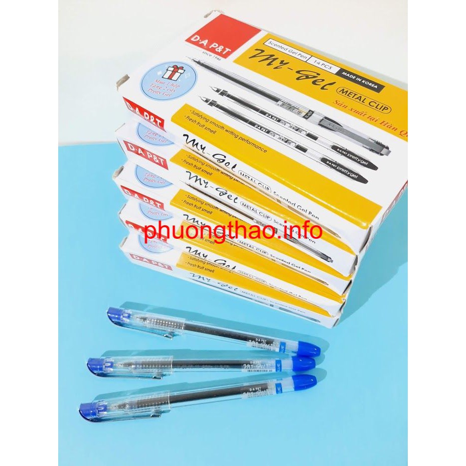 Bút hàn quốc my gel đông a xanh.