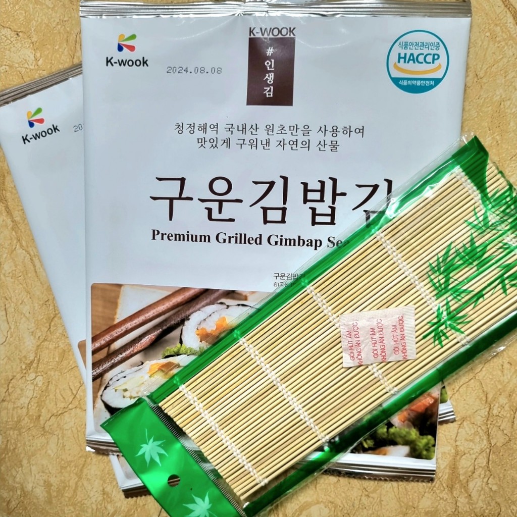 Combo 10 lá rong biển cuốn shushi Và Mành tre Cao Cấp