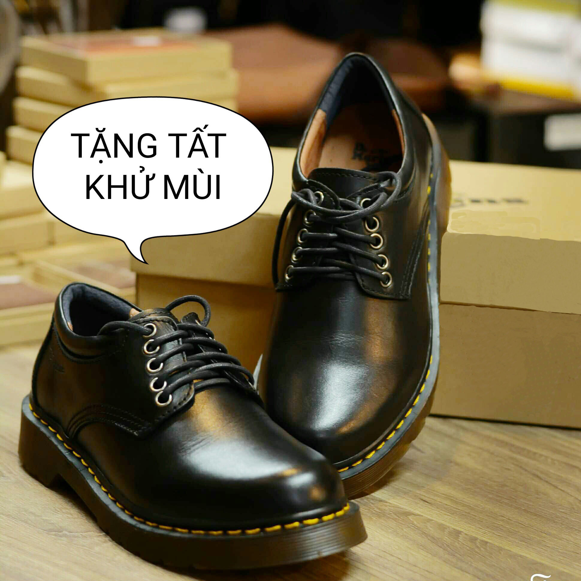 Giày da bò nam dr martens bảo hành 12 tháng