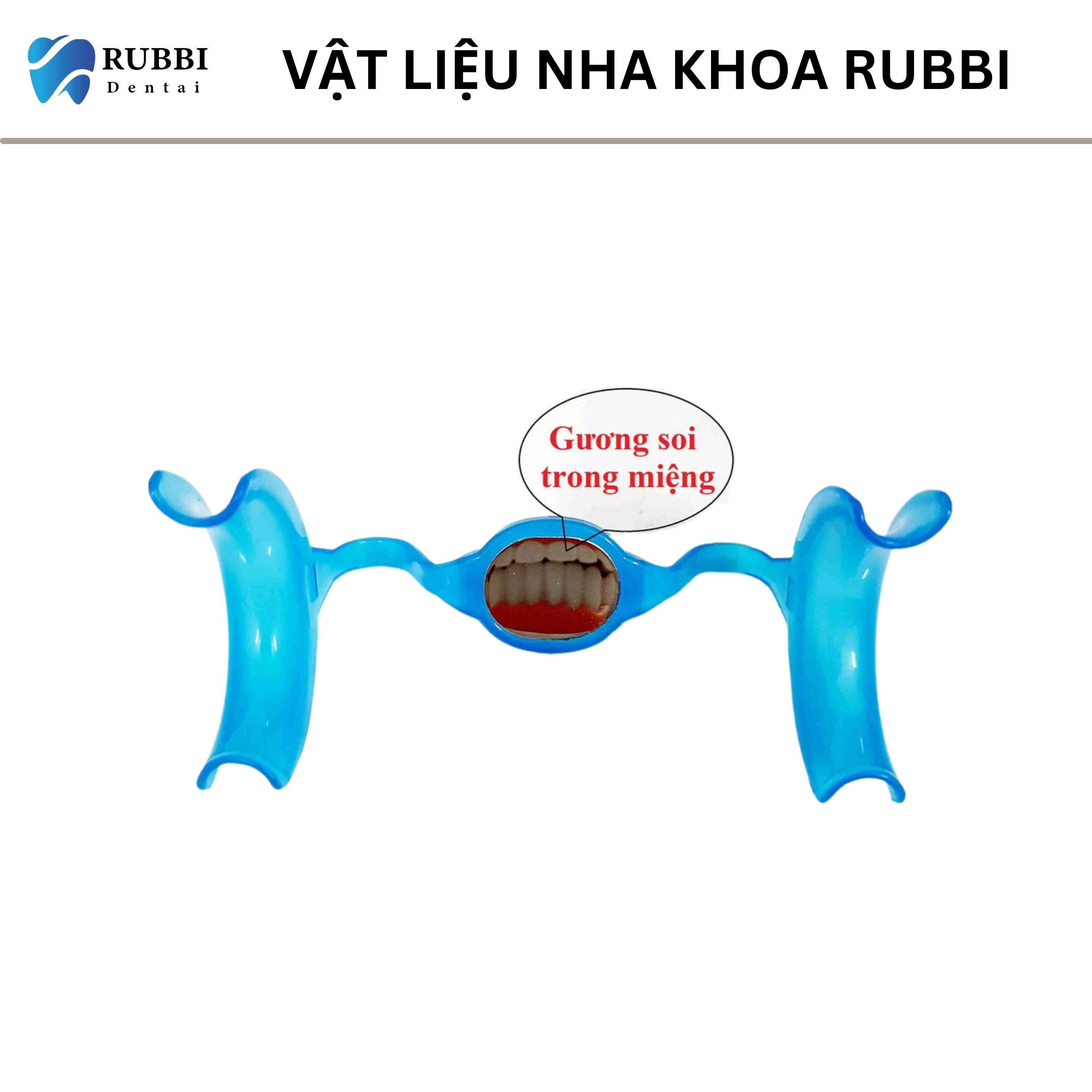 Banh miệng chặn lưỡi có gương dùng trong tẩy trắng, trám răng, thẩm mỹ, nha khoa