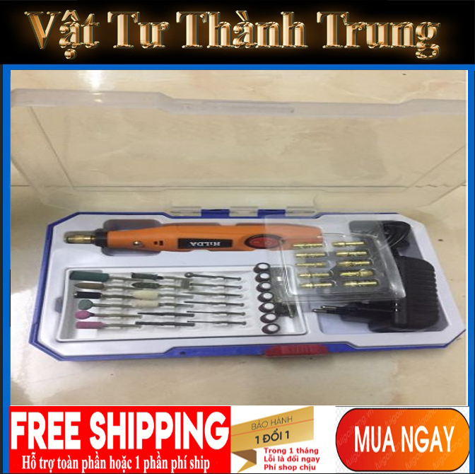 Bộ máy mài - Điêu khắc - Đánh bóng mini đa năng cao cấp Hilda JD5208 (37 chi tiết)