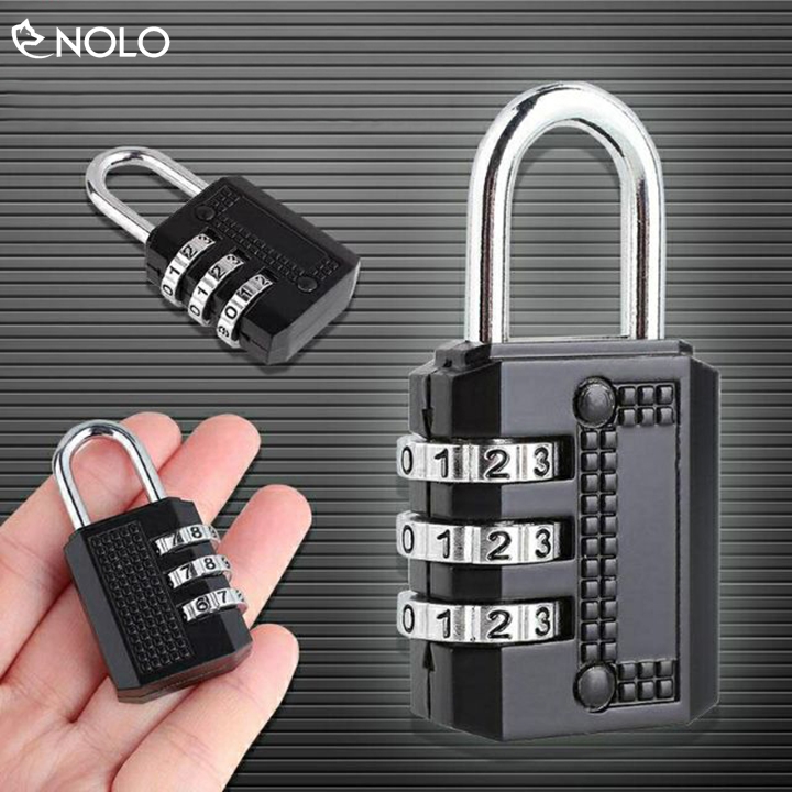 Combo 2 ổ khóa mini 3 số dùng khóa tủ sắt cá nhân balo vali cửa phòng chất liệu hợp kim chịu lực đường kính càng khóa 4mm
