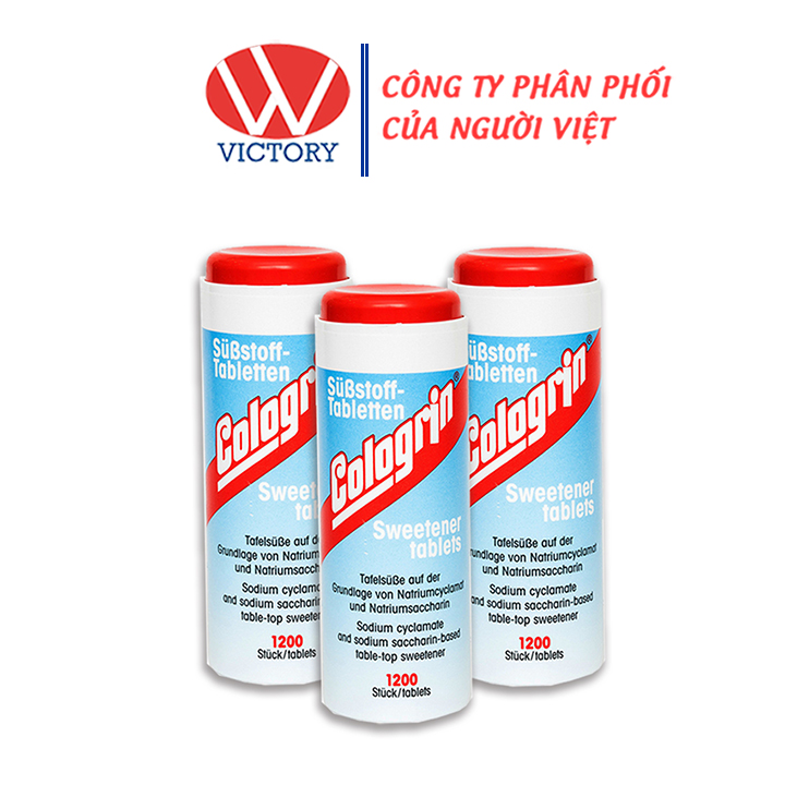 Đường viên Cologrin Sweetener Tablets 1200 viên - Dùng cho người tiểu đường ăn kiêng - Victory Pharmacy