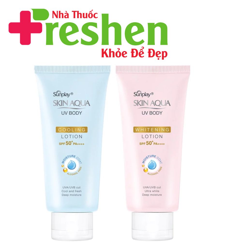 HOÀN TIỀN 15% - [HCM]Kem chống nắng dưỡng thể mát lạnh sunplay Skin Aqua Uv Body Cooling lotion spf 50+ pa++++ (150g)