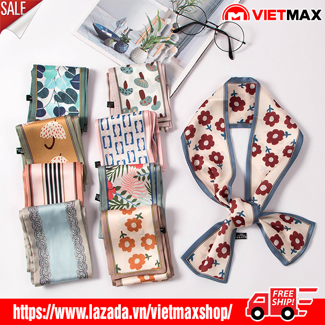 🎁 khăn choàng lụa dùng buộc tóc quấn túi xách phong cách hàn quốc cho nữ