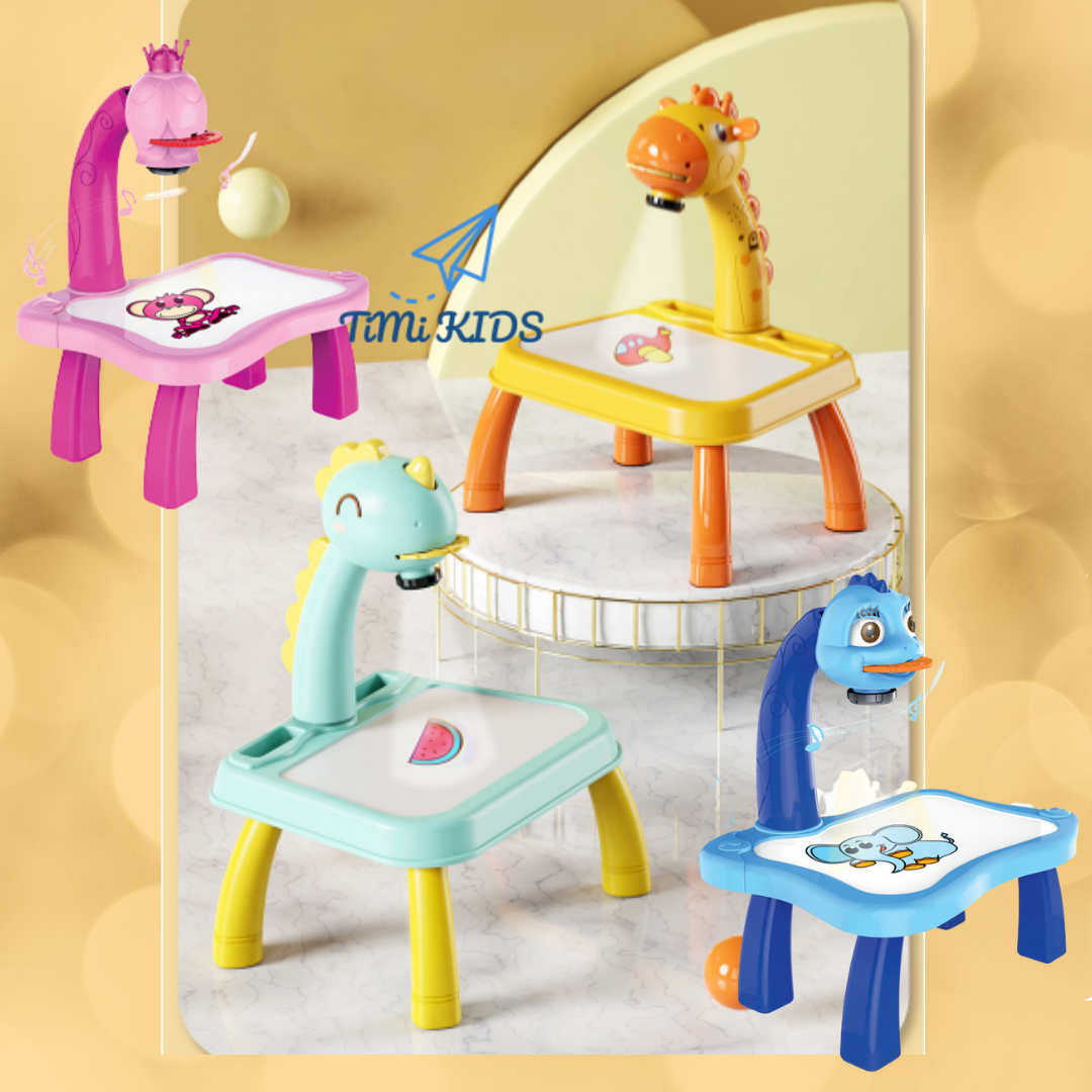 [96 hình chiếu + pin ] Máy chiếu tập vẽ, bàn vẽ thông minh có máy chiếu ảnh kèm nhạc cho bé tập tô tập vẽ Hot 2023