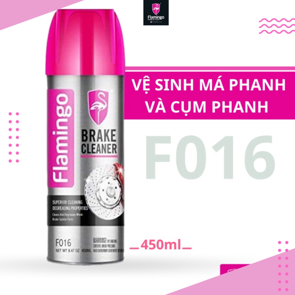 Vệ sinh má phanh và cụm phanh flamingo f016 450ml