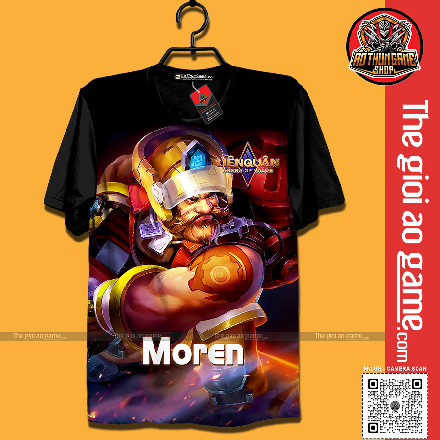 Áo Liên Quân Mobile Moren, Áo Thun Liên Quân Moren Unisex Nam Nữ Basic Tay Ngắn Forn Rộng / Thegioiaogame.com