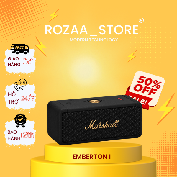 Loa Bluetooth không dây Marshall Emberton Công suất 20W - nguyên seal 100%