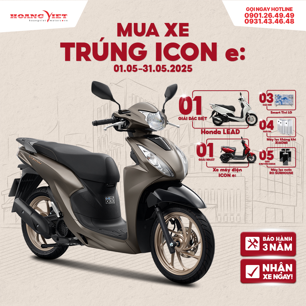 Xe Máy Honda Vision 110cc 2025 - Phiên Bản Đặc Biệt