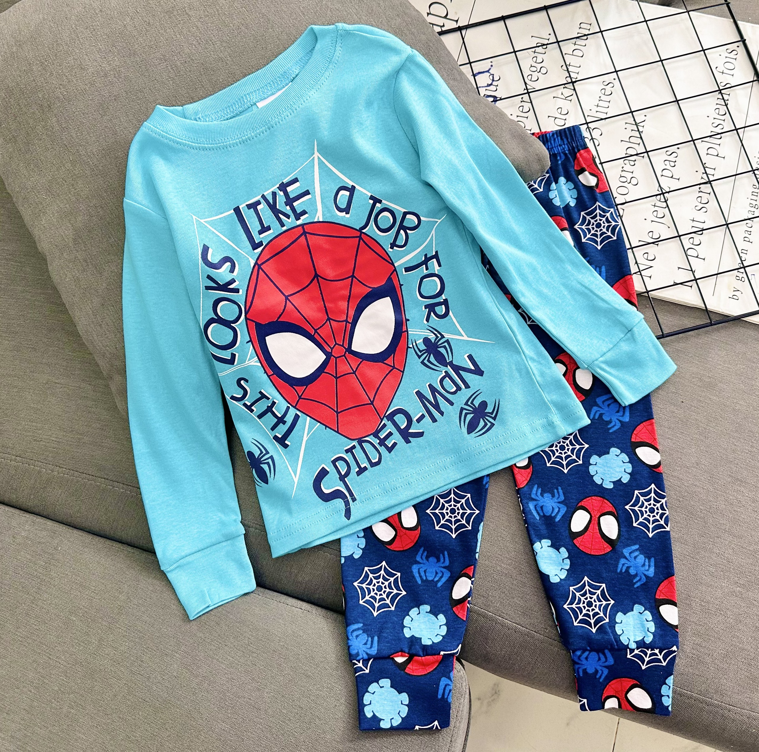 Đồ bộ bé trai, bộ ngủ dài tay cho bé trai size 5-18kg chất cotton mềm mịn mát co giãn tốt - 6
