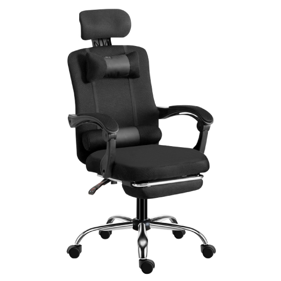 BG- Ghế Văn Phòng, Chân Xoay 360 độ ,ngả 135 độ B300 Đen ĐẶC BIỆT CÓ GÁC CHÂN, CÓ THỂ CHỈNH ĐỘ CAO THẤP DẼ DÀNG