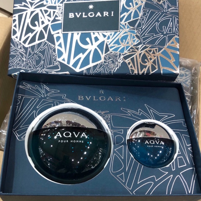 [HCM]????Bộ Quà Tặng Nước Hoa Nam Bvlgari Aqva Pour Homme 100Ml Edt + 15Ml Edt????