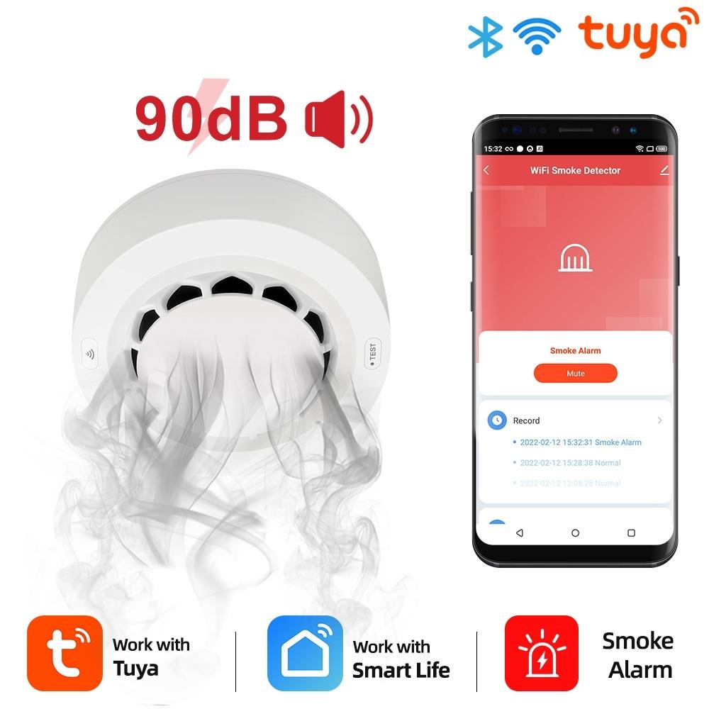 Đầu báo khói wifi chuông báo cháy vào điện thoại TF209