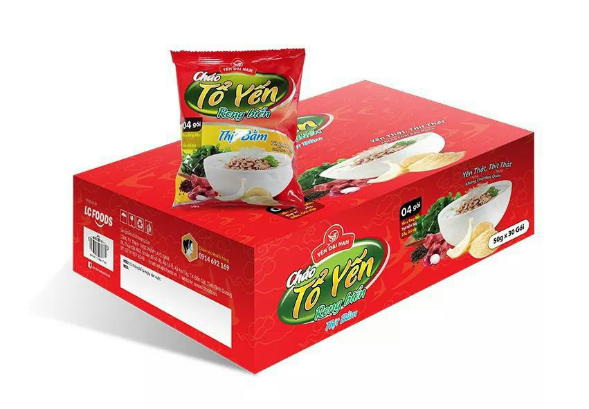 Cháo tổ yến rong biển thịt bằm