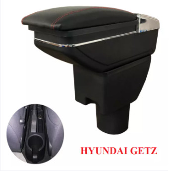 Hộp tỳ tay ô tô, xe hơi cao cấp dùng cho xe Hyundai Getz ( Màu đen chỉ đỏ)