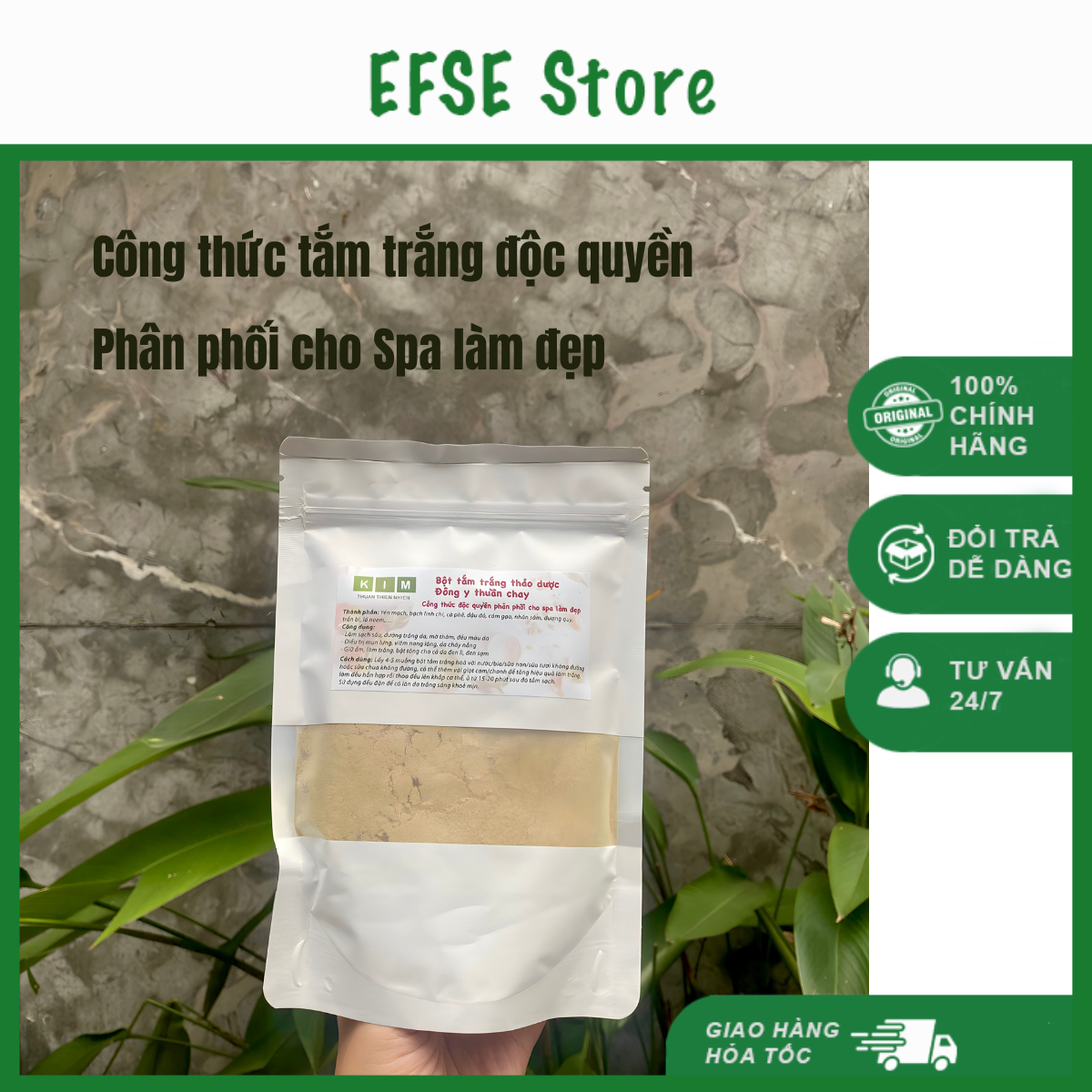 Bột tắm trắng Đông y thuần chay - Công thức độc quyền phân phối cho spa làm đẹp - Thuần chay handmade