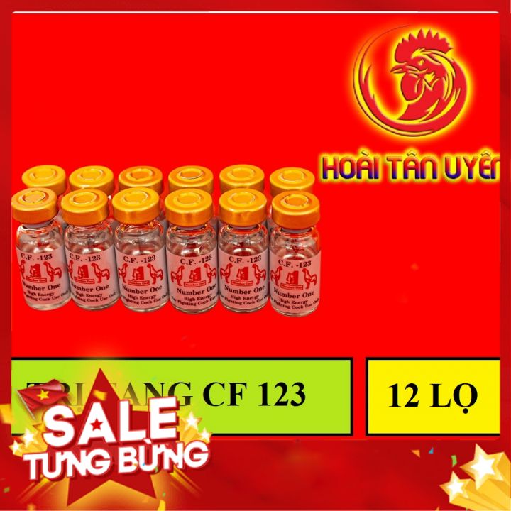 COMBO 12 LỌ CF123 trị tang SỐ 1 dành cho gà đá CHAI 2ML