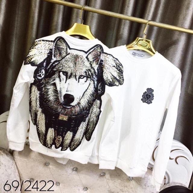 Áo nỉ sói đính đá