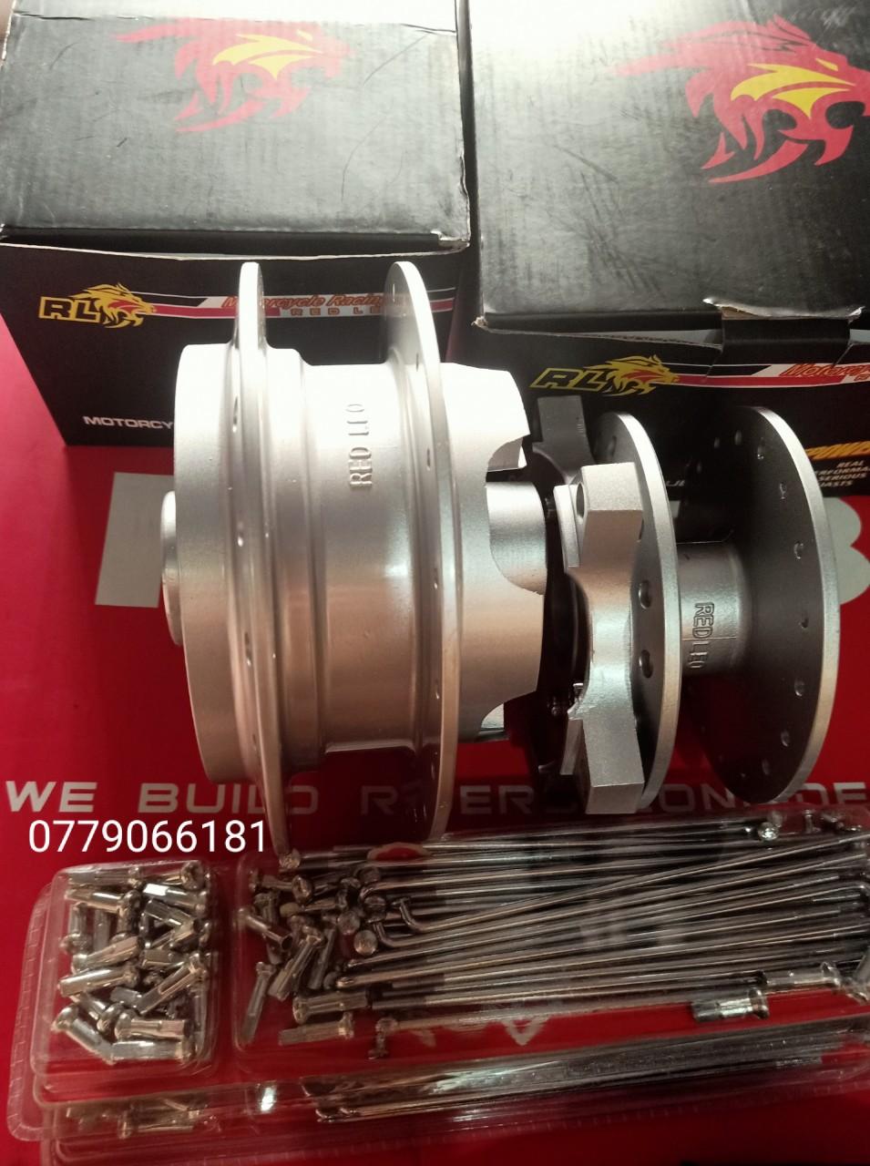 Bộ đùm sơn bạc và căm rcb trước sau gắn exciter 150