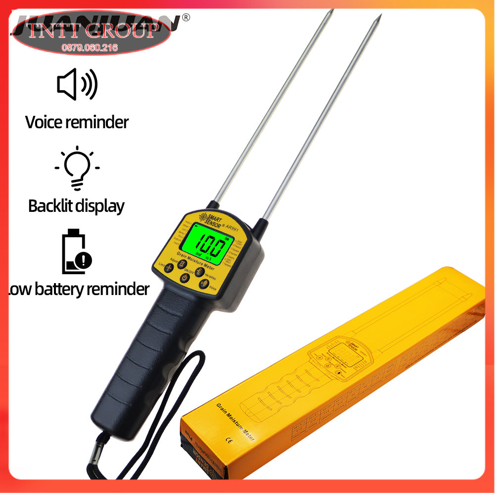 Máy đo độ ẩm ngũ cốc, hạt giống, nông sản AR991 Smart Sensor