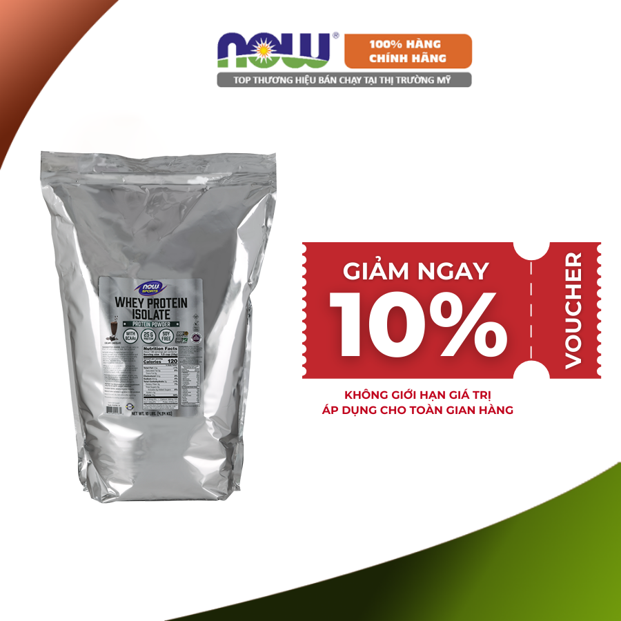 Now whey protein isolate 100% bổ sung protein 10lbs từ mỹ