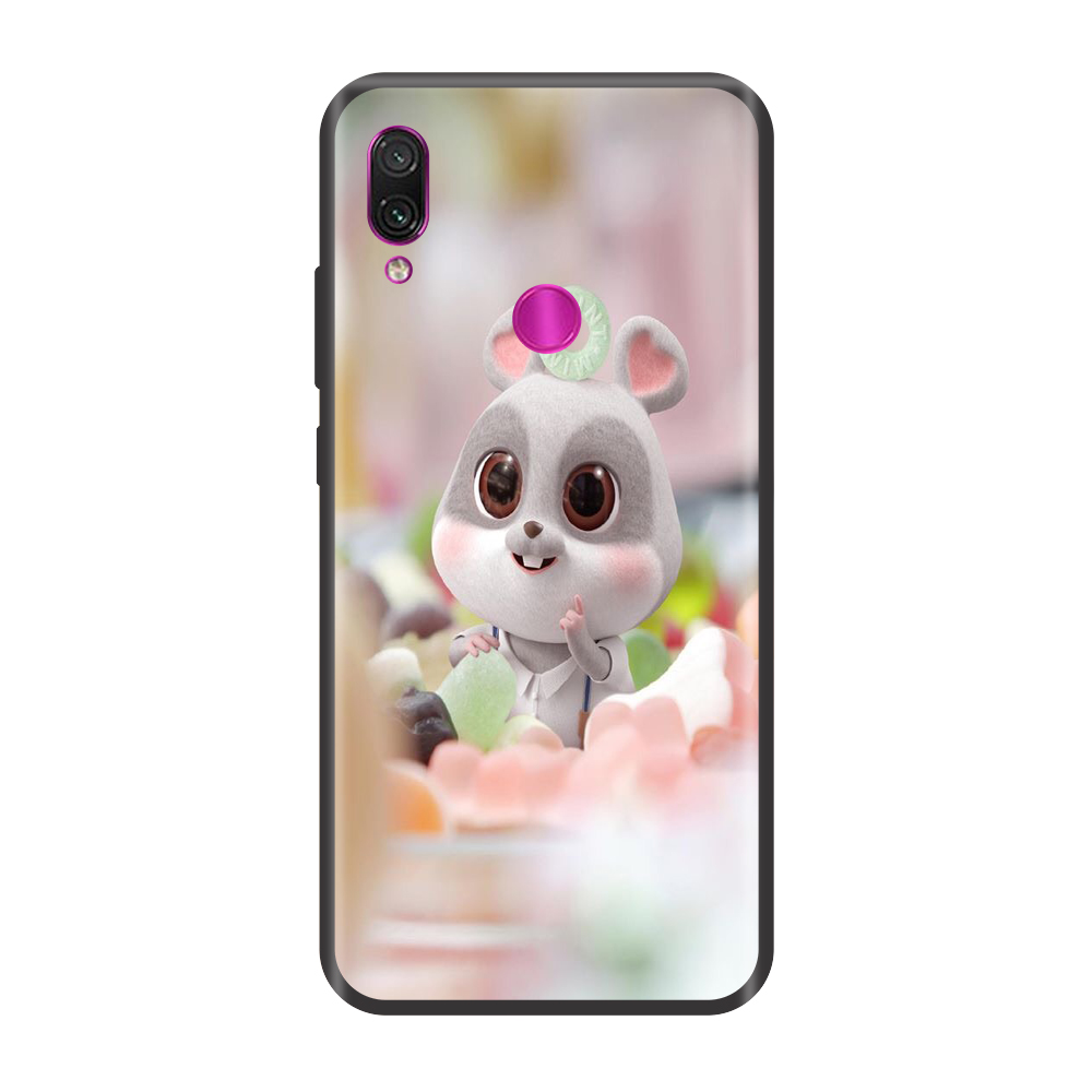 Ốp lưng tpu viền dẻo cho điện thoại xiaomi redmi note 4/ note 4x /note 5 pro /note 6 pro /note 7 /note 8 note 8 pro chuột xuân ăn bánh