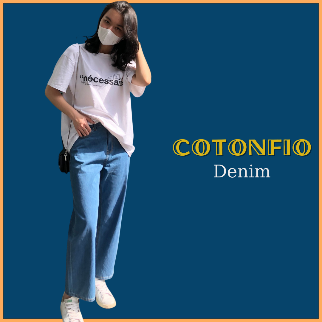 Quần jeans baggy denim ống suông, rộng hottrend – PHW22 - Cotonfio